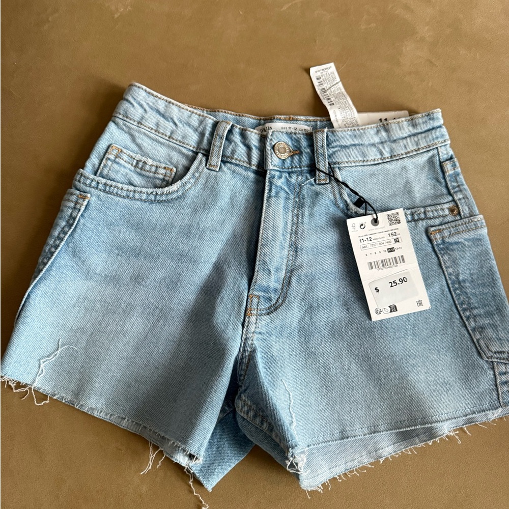 Zara girls denim shorts